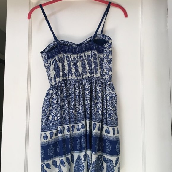 Blue Pattern Skater Dress - Picture 4 of 6